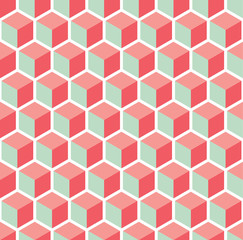 A seamless cube style pattern illustration