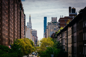 Fototapeta premium View of 23rd Street from the High Line in Chelsea, Manhattan, Ne