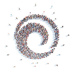 People in the form of an abstract symbol business.