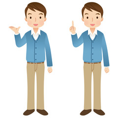 若い男性　表情　セット