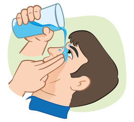 First Aid flush eyes with water.