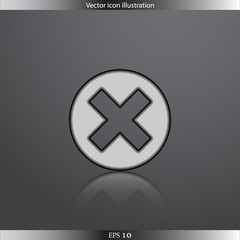 Obraz premium Vector close web flat icon