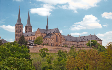 Fototapeta na wymiar Kloster Michelsberg oberhalb von Bamberg in Franken