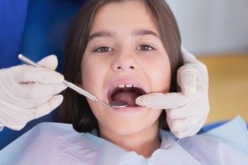 Portrait of a young patient in dental examination