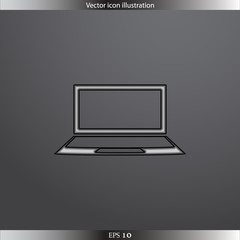 Vector laptop web icon
