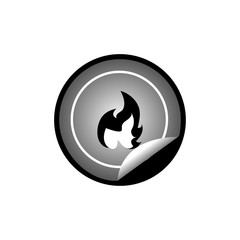 fire sticker badge