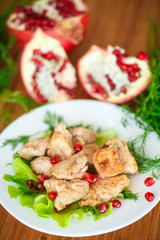 roasted chicken with pomegranate seeds