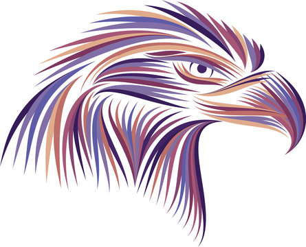 Colored emblem of an eagle