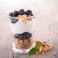 muesli and blueberry