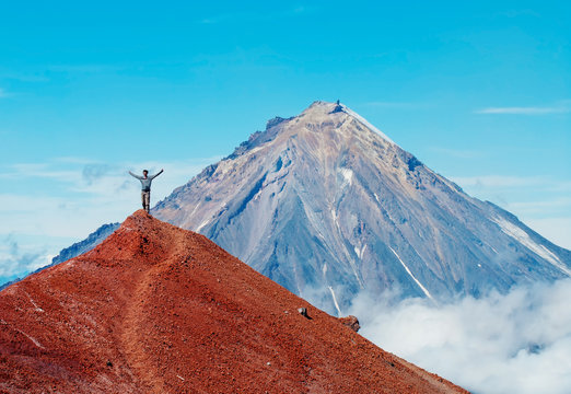 Koryaksky Volcano On Kamchatka Peninsula, Russia.