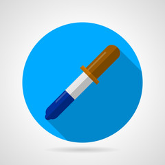 Flat vector icon for laboratory. Pipette