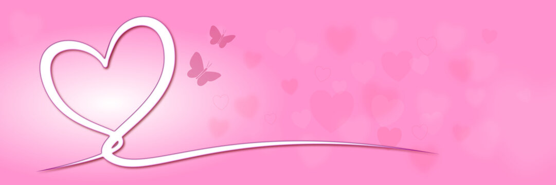 gentle love heartloop white / pastel pink