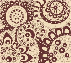 Абстрактный цветочный орнамент Часть 3