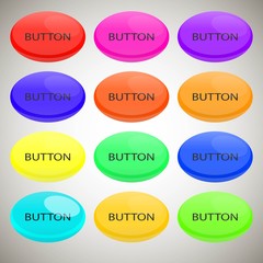 Set of volume buttons of different colors