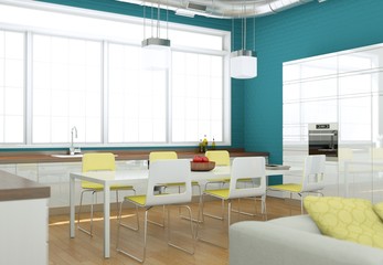 modernes Loft Interieur Design