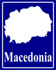 Obraz premium silhouette map of Macedonia