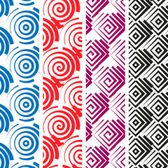 Set of 4 seamless patterns