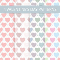 Seamless Valentine's day patterns