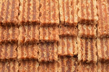 caramel wafer dessert