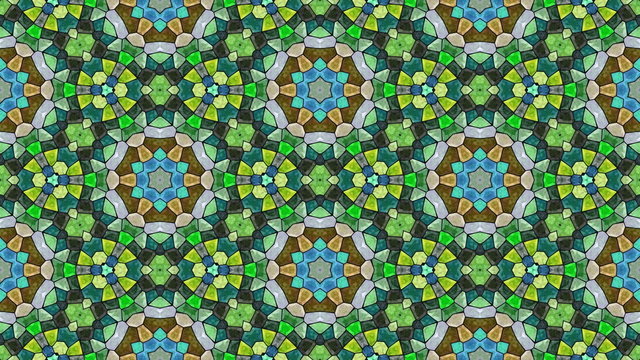 Kaleidoscopic generated seamless loop 4k UHD video