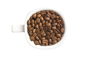 coffee beans in mug
