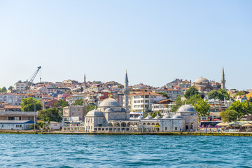 View of the quays of old Istanbul from the sea