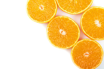 Mandarin orange slices, background.