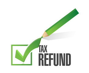 tax refund check list illustration design