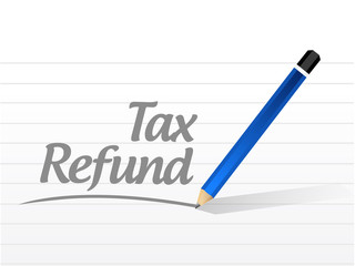 tax refund message sign illustration