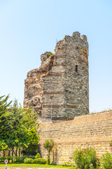 City walls of Emperor Theodosius. Istanbul