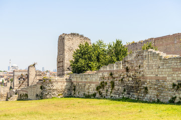 City walls of Emperor Theodosius. Istanbul