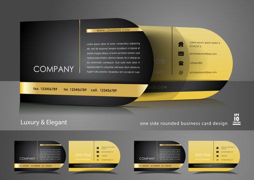 One side rounded business card design