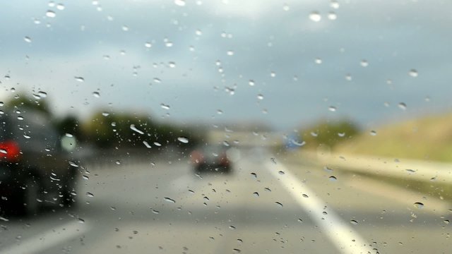 Rain and Sun on a Highway