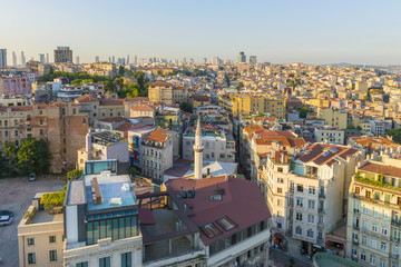 Naklejka premium evening panorama of Istanbul