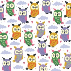 Obraz premium owl pattern