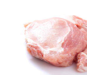 raw meat isolated on white