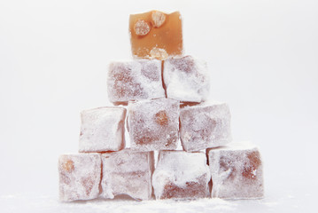 Traditional Turkish dessert, Turkish delight - Rahat Lokum