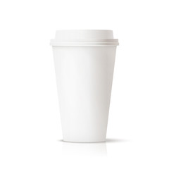 photo realistic white travel mug