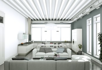 modernes Loft Interieur Design