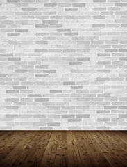 Innenraum mit Ziegelmauer