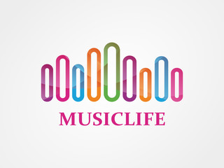 Vector music logo