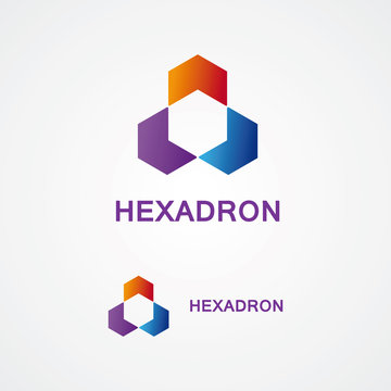 Vector hexagon design logo