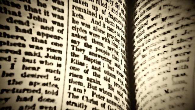 Book old words dramatic middle timelapse short
