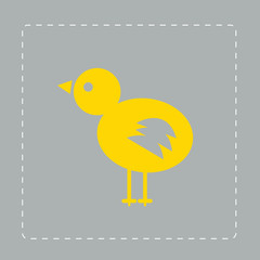 Yellow baby bird vector design