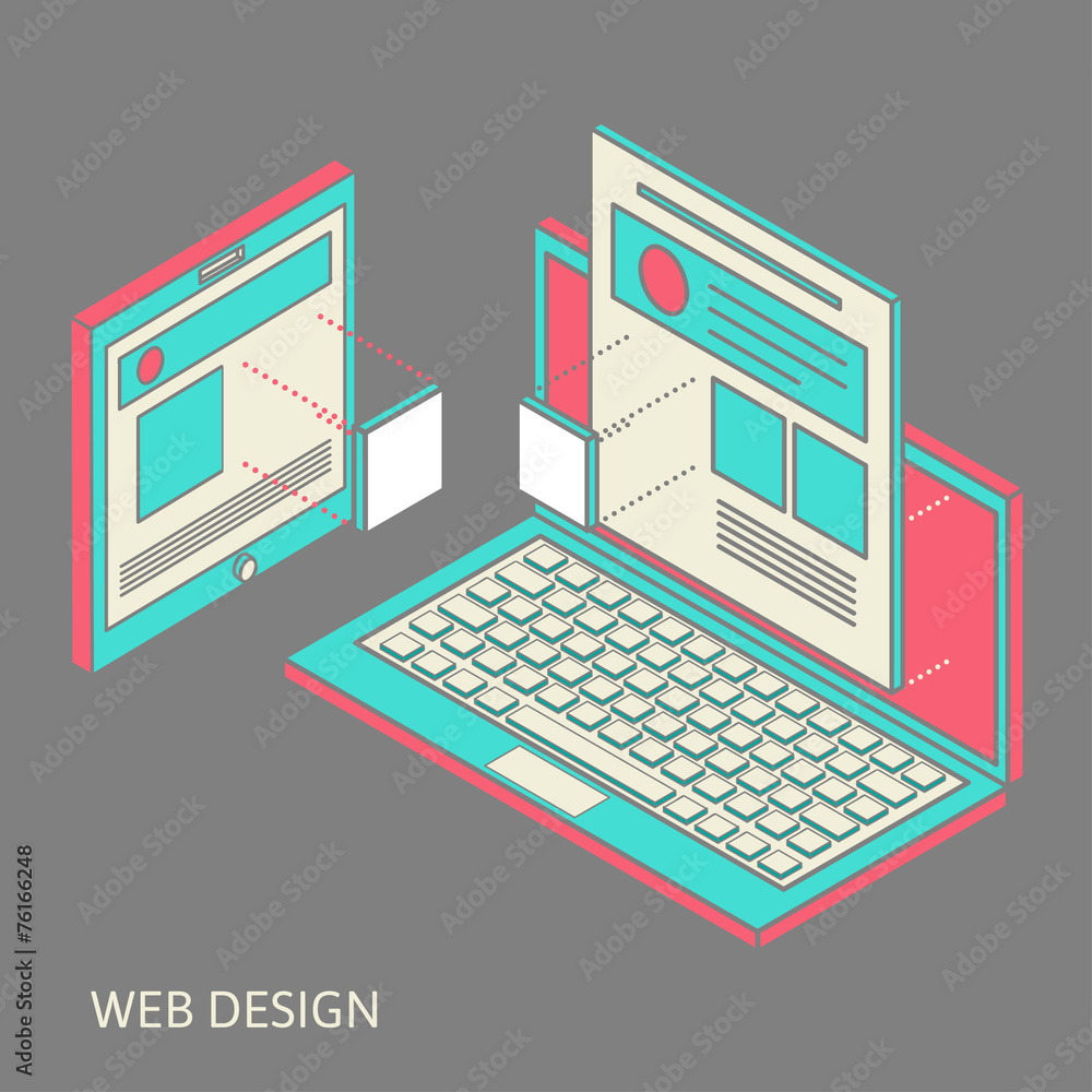 Wall mural mobile and desktop website design development process