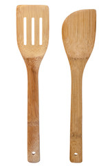 wooden paddle on a white background