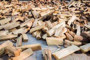 Firewood pile