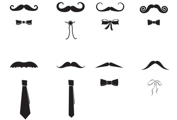 Moustaches and Ties - 76167093