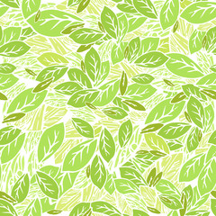 Naklejka na ściany i meble Foliage Seamless pattern background