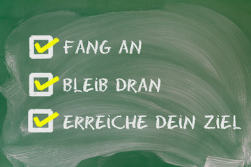 Motivation an Kreidetafel